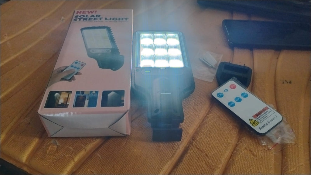 Solar LED Street Light – High Power with Motion Sensor & Remote Control