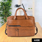 Faux Leather Laptop Messenger Bag – Durable & Stylish Briefcase