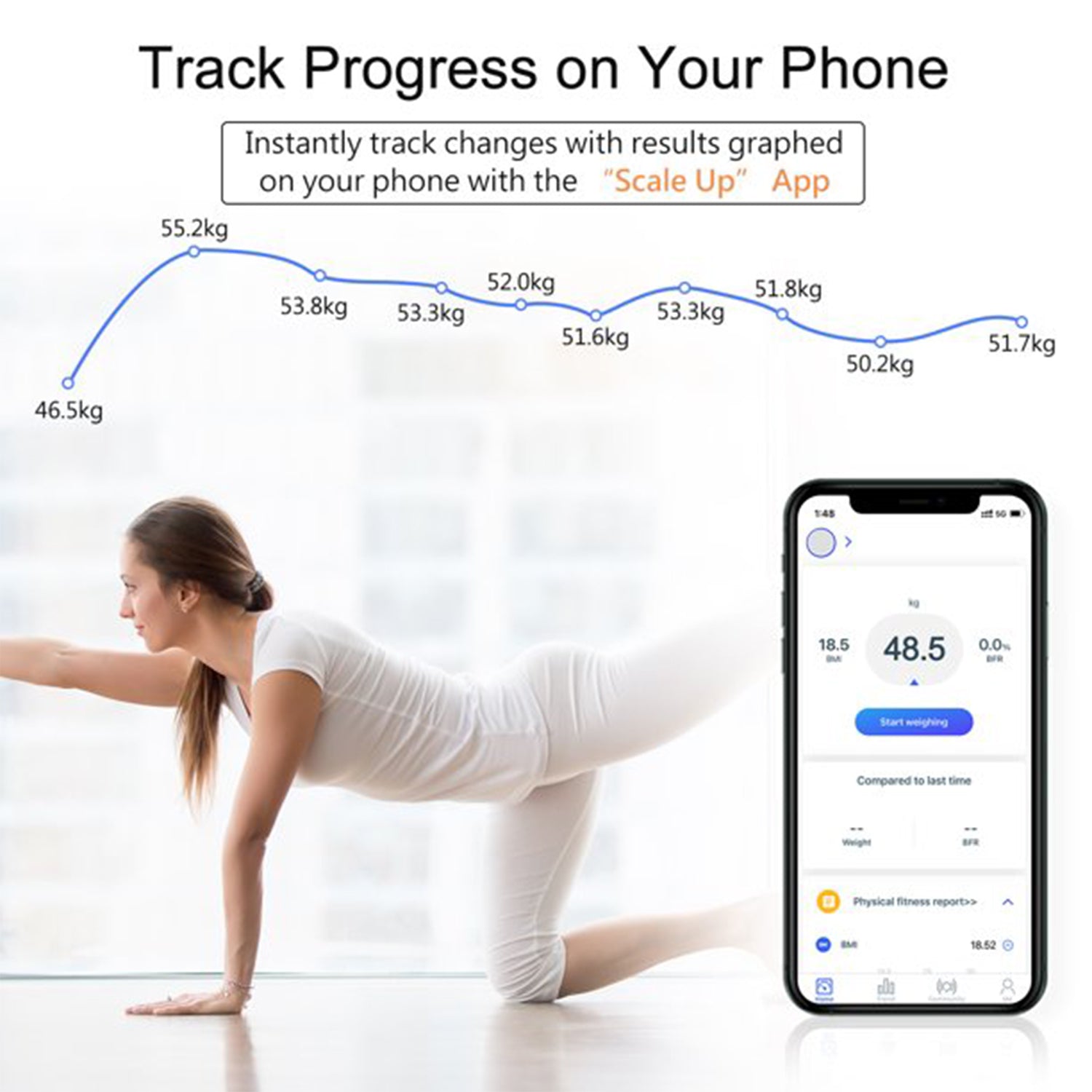 Smart Body Weight Scale – Bluetooth Body Fat & BMI Tracking | VelvaBloom