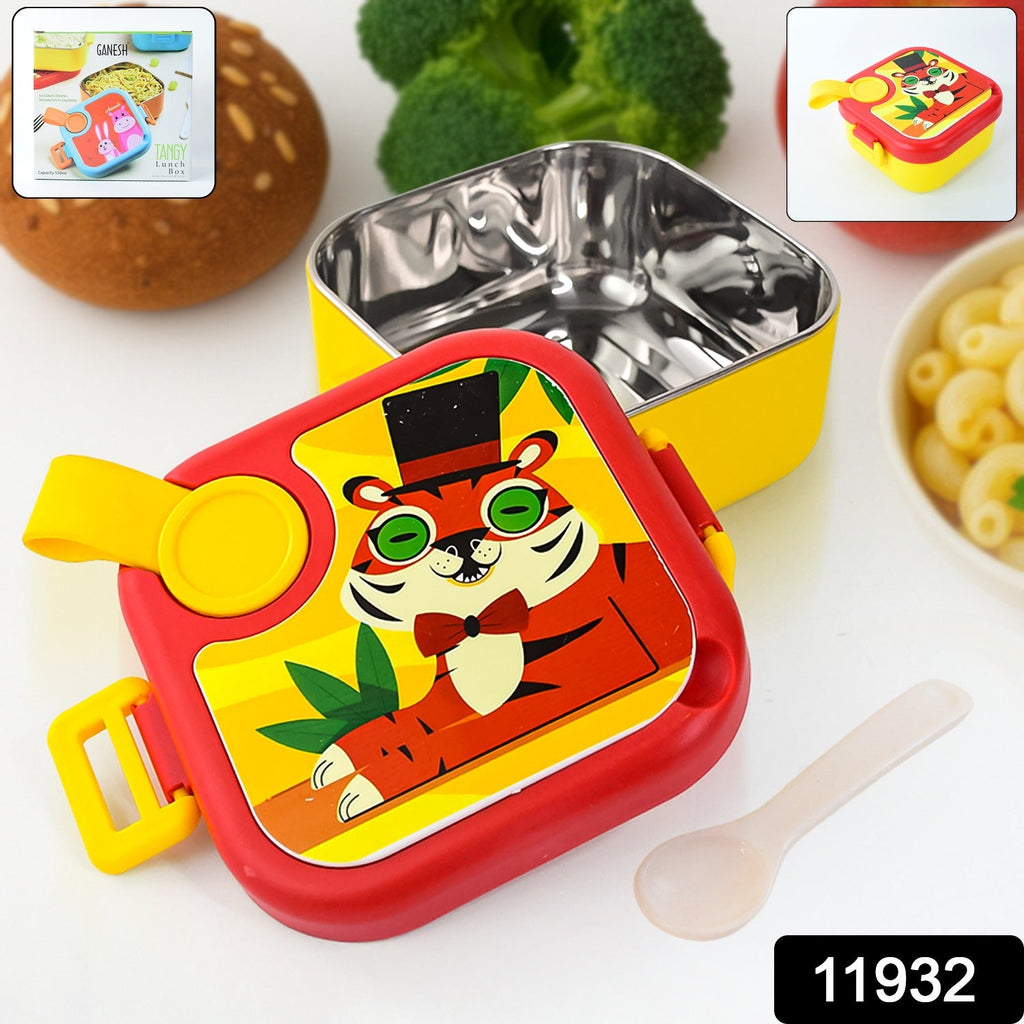 Kids Stainless Steel Lunch Box – Leakproof Tiger Design