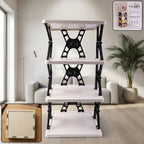 Multipurpose Foldable 4 Layer Storage Rack Ð Space Saving Organizer