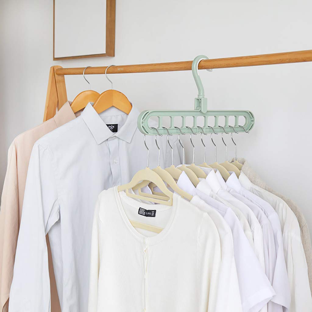 Space-Saving Hangers – 9-Hole Anti-Skid Organiser | Indo Glow