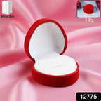 Heart-Shaped Velvet Jewellery Ring Box – Elegant Luxury Gift Case
