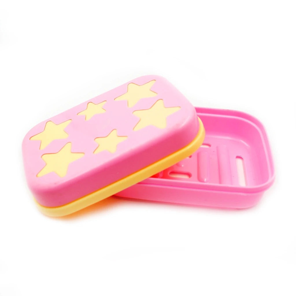 Star-Shaped Soap Case – Self-Drain Plastic Holder | VelvetBubbles