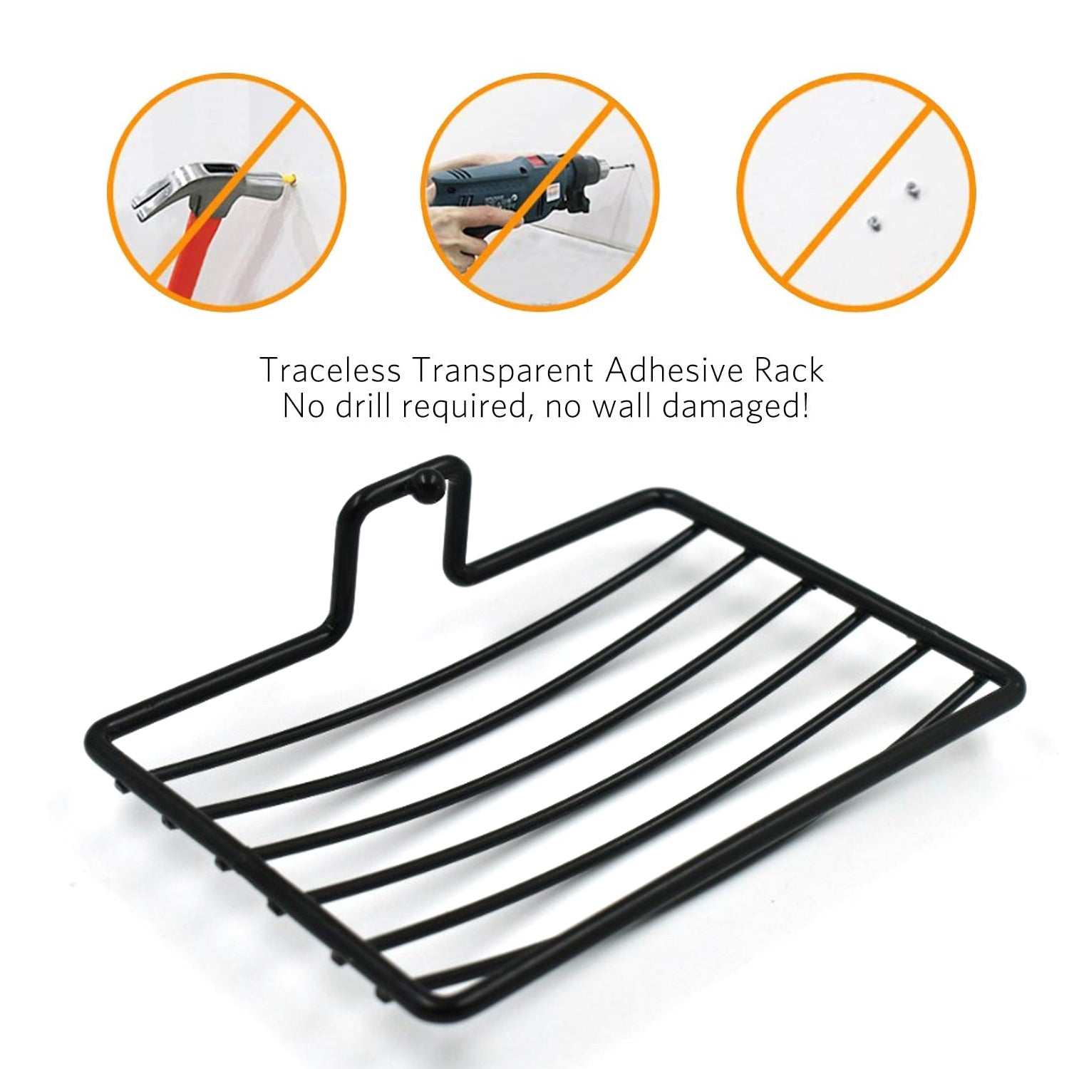 Wall Mount Soap Rack – 2-Piece Bathroom Organizer | VelvetBubbles