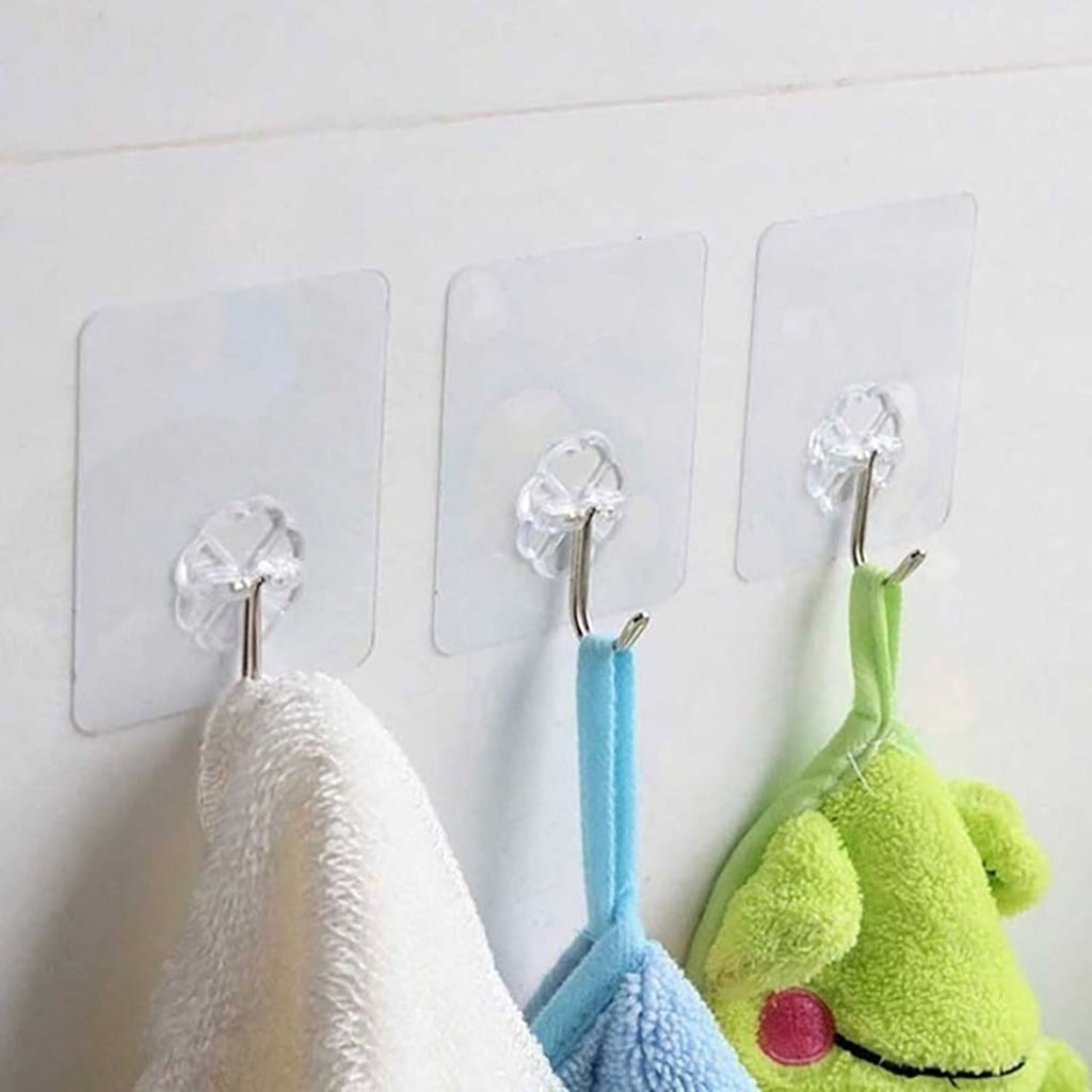 Stainless Steel Adhesive Wall Hooks 100-Pack – Strong & Waterproof | GlimmerHome