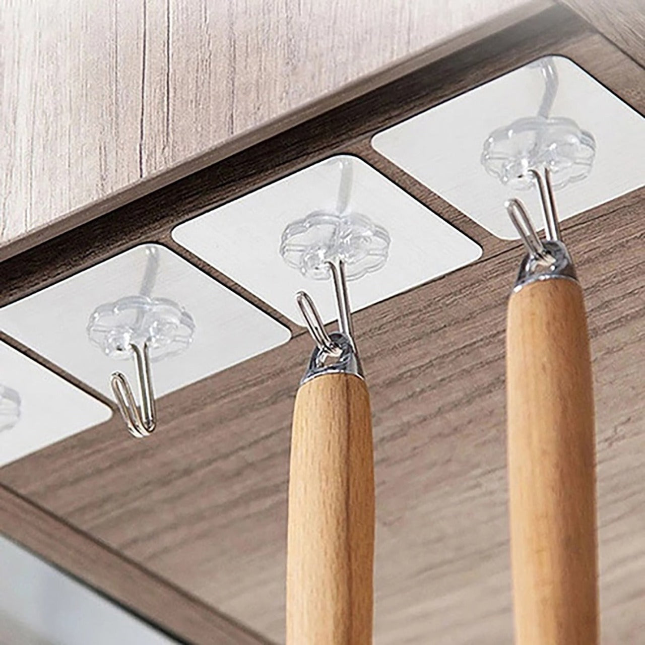 Stainless Steel Adhesive Wall Hooks 100-Pack – Strong & Waterproof | GlimmerHome