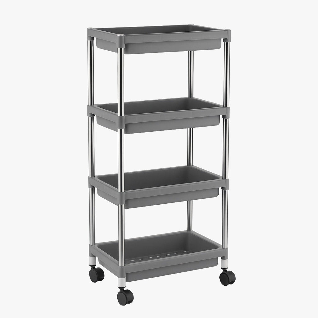 4-Layer Rolling Storage Cart – Durable & Mobile Organizer