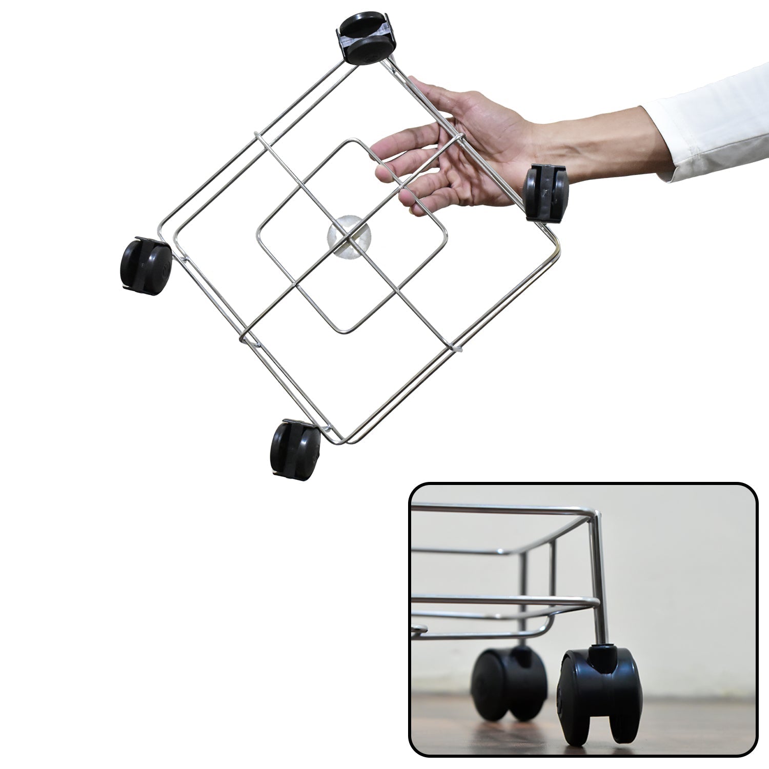 Stainless Steel Oil Stand – Square Kitchen Organizer | Indo Glow