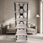 Multipurpose Foldable 6 Layer Storage Rack Ð Space-Saving Home Organizer