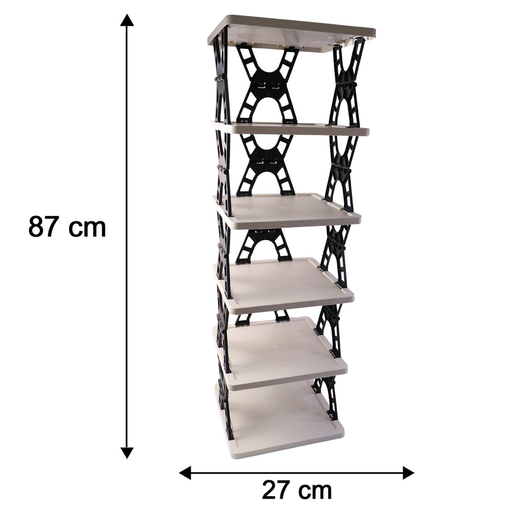 Multipurpose Foldable 6 Layer Storage Rack Ð Space-Saving Home Organizer
