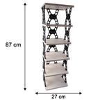 Multipurpose Foldable 6 Layer Storage Rack Ð Space-Saving Home Organizer