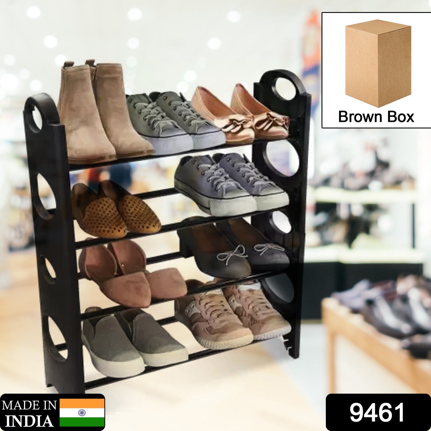 Shoe Rack 4-Tier – Space-Saving Footwear Organizer | Indo Glow