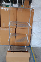 Cloth Drying Stand – 3-Tier Foldable Stainless Steel with Wheels