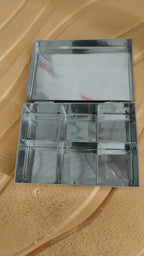 Stainless Steel Jewelry Organizer – 6-Compartment Storage Box
