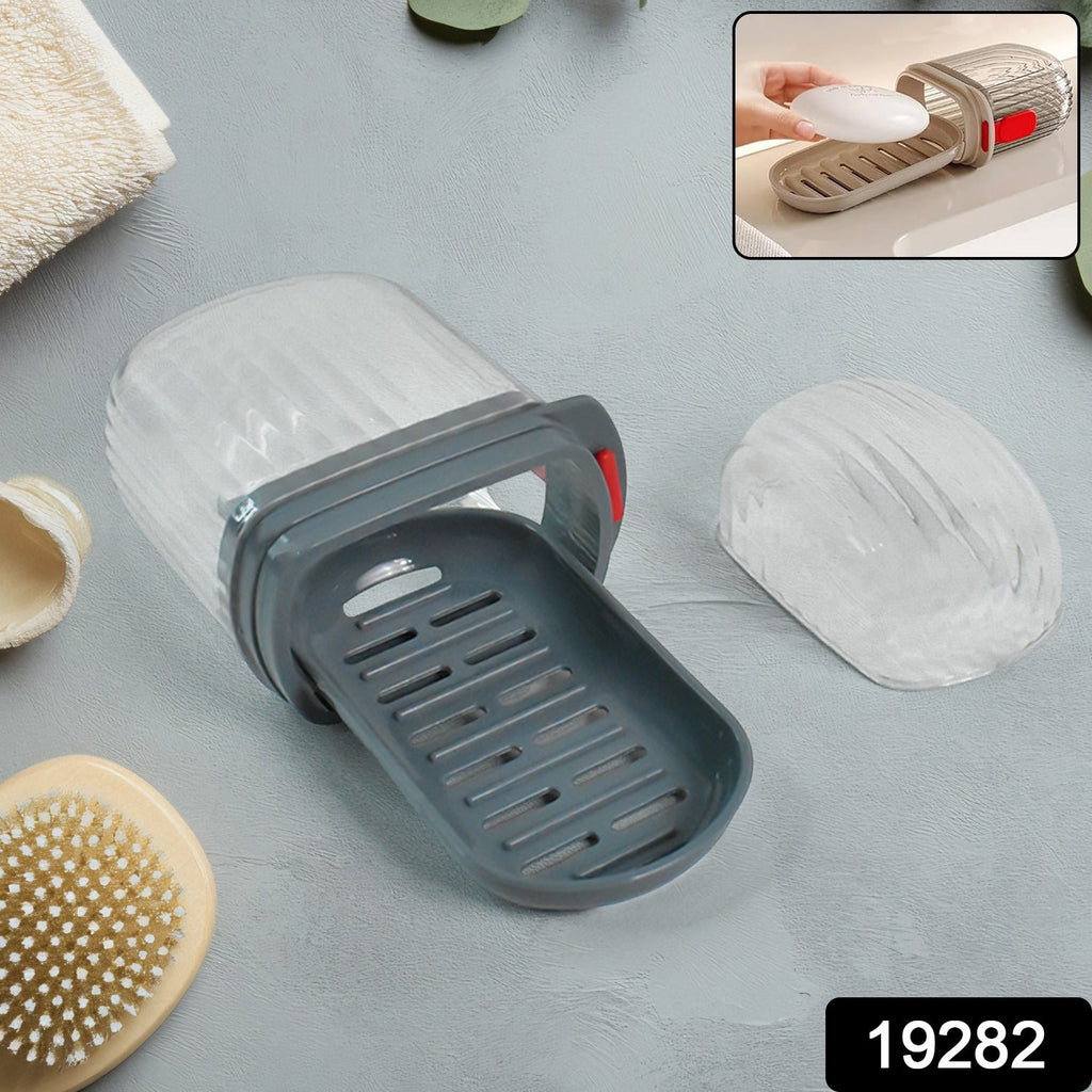 Soap Box Holder – Dust-Proof Lid & Detachable Drain Tray