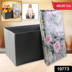 Foldable Storage Box with Floral Lid – Durable & Spacious Organizer