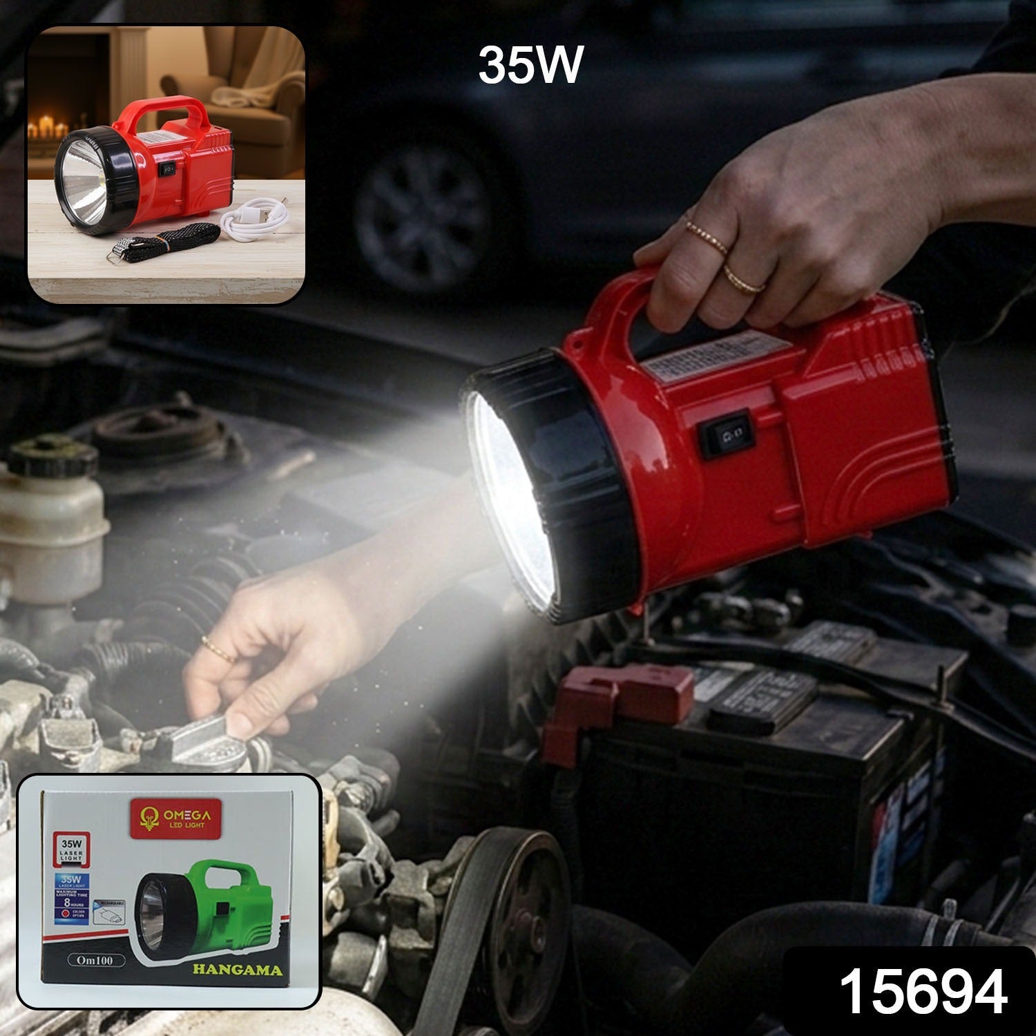 Rechargeable LED Emergency Light – Bright, Portable & Durable