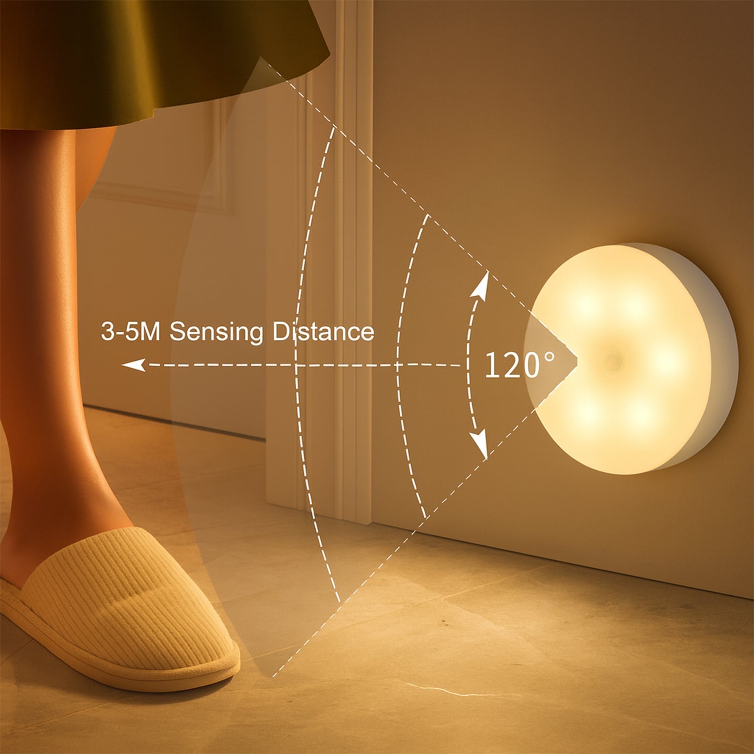 Motion Sensor Night Light – Rechargeable with Magnetic Mount