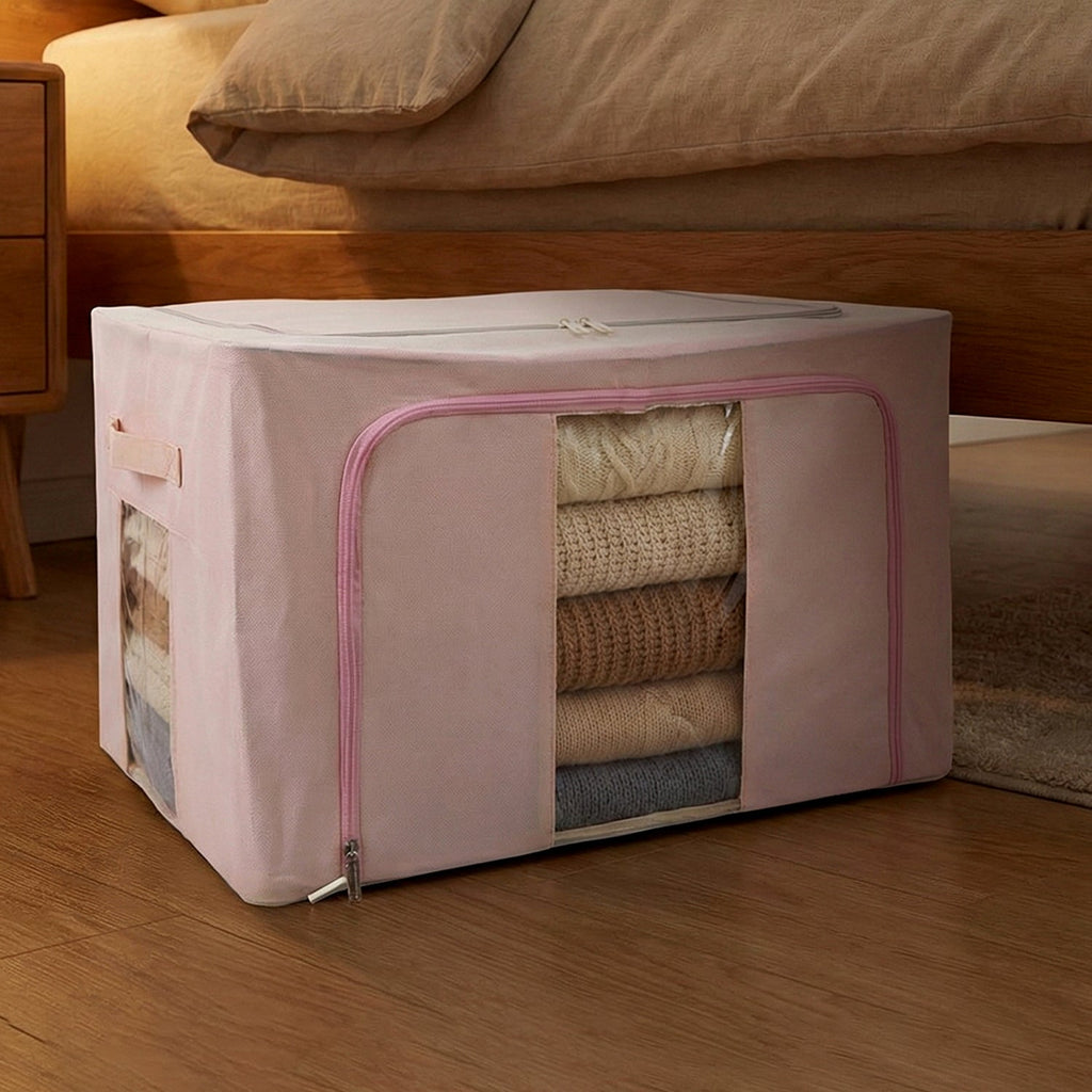 Foldable Fabric Clothes Storage Organizer Box - Space-Saving Design