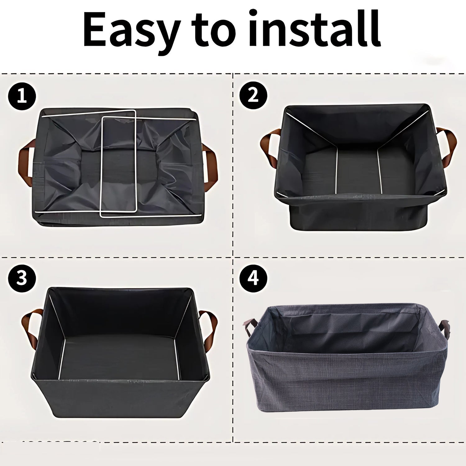 Foldable Cloth Storage Organizer Bag – Lightweight & Portable 46x27 cm
