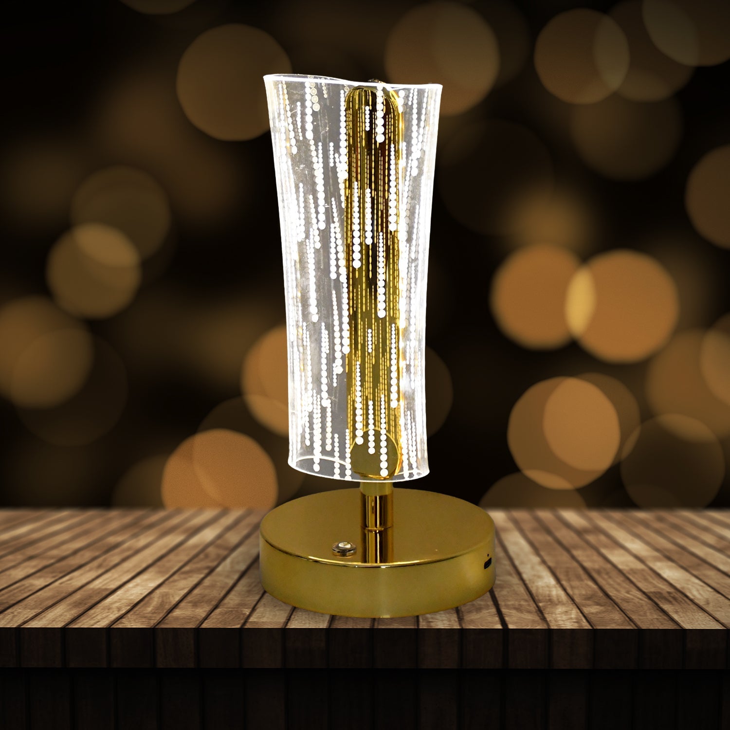 Crystal Table Lamp – Elegant USB Rechargeable LED Glow