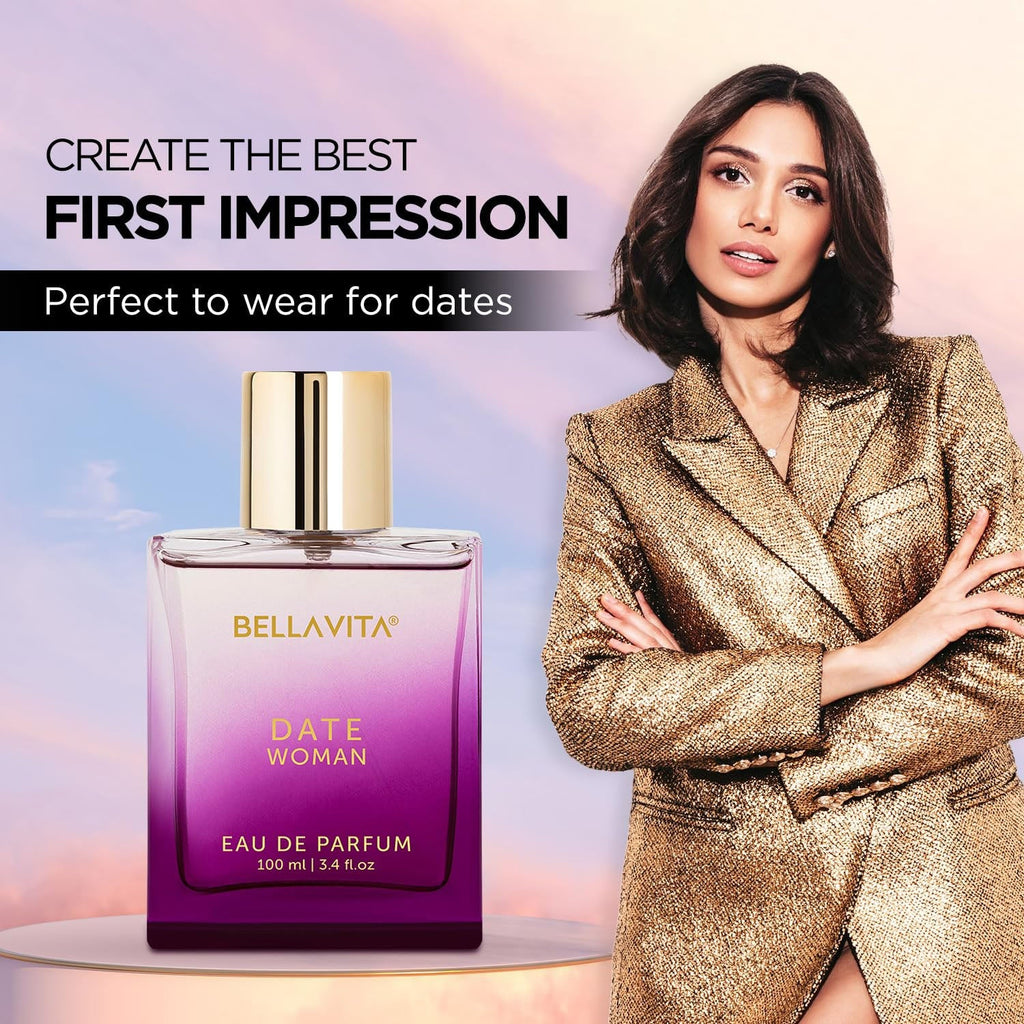 Bellavita Date Woman Perfume – Romantic Floral Fruity Scent for Women