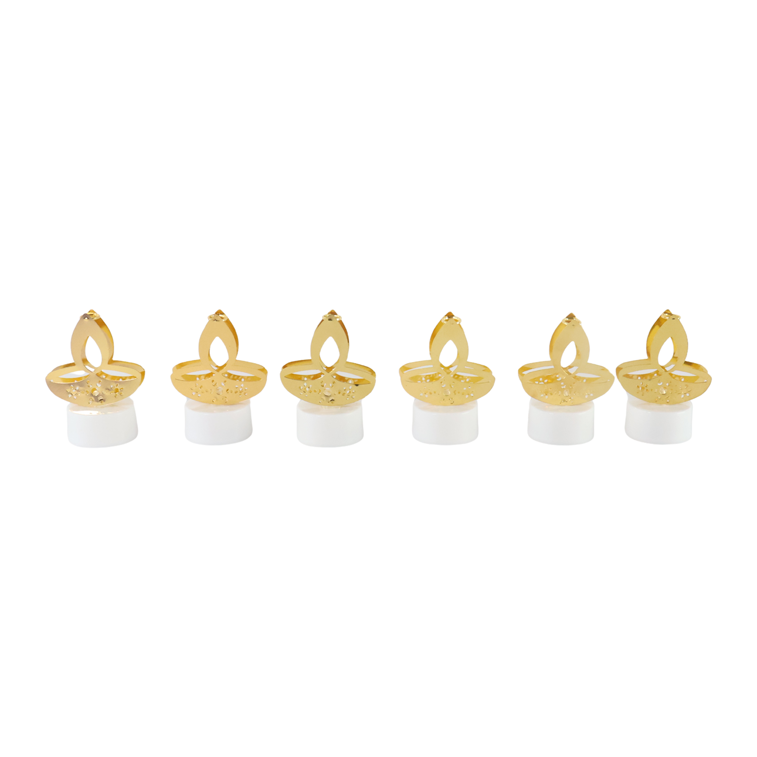 Golden Diya LED Tealight Candles – Elegant Flameless Decor Set