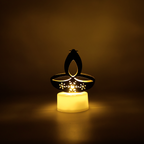 Golden Diya LED Tealight Candles – Elegant Flameless Decor Set
