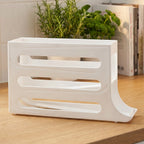 Plastic Egg Storage Organizer Ð Space-saving fridge tray for neat kitchen organization