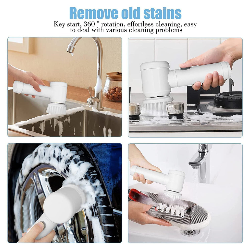 5-in-1 Electric Cleaning Scrubber – Cordless Power Brush