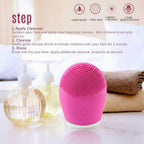 Silicone Electric Facial Cleansing Brush – Deep Pore Clean & Massage