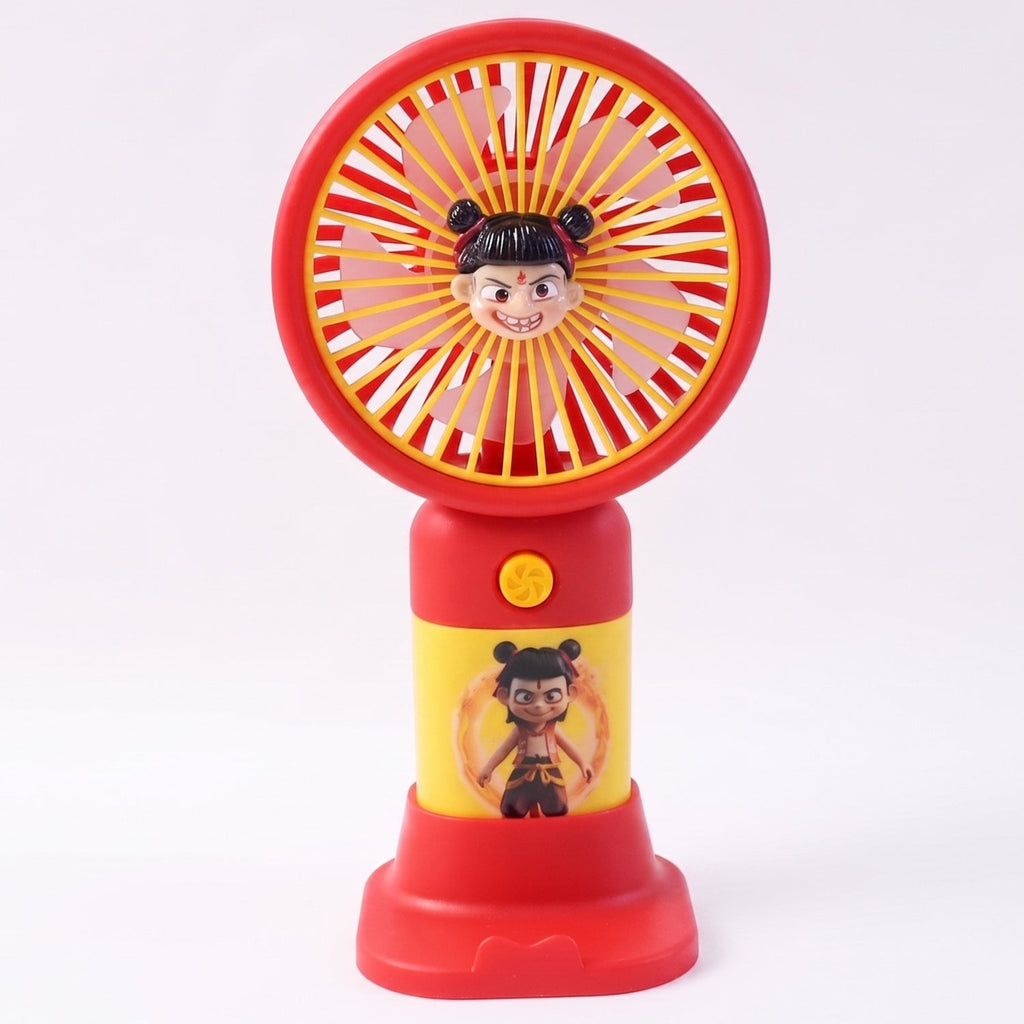 Cute Cartoon Character Mini Fan Ð Portable & Rechargeable for Kids