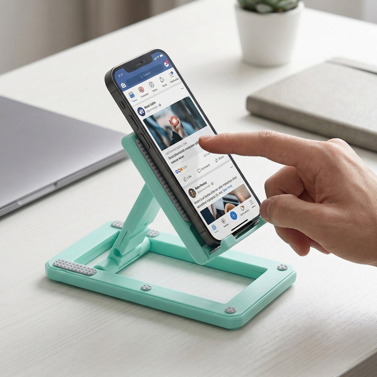 Foldable Mobile Phone Stand Ð Adjustable & Non-Slip for Comfortable Viewing