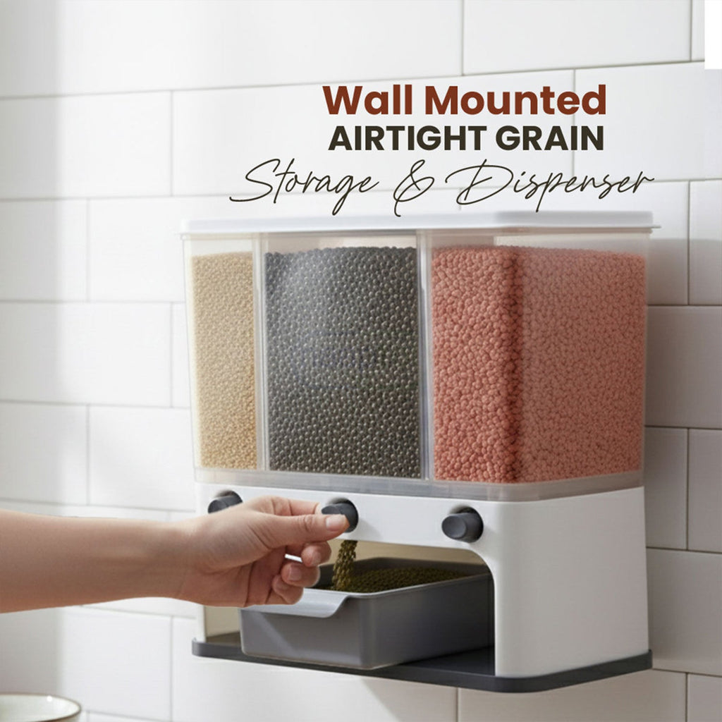 Easy Flow Cereal Dispenser – 3-in-1 Wall Mount Storage | CookAura