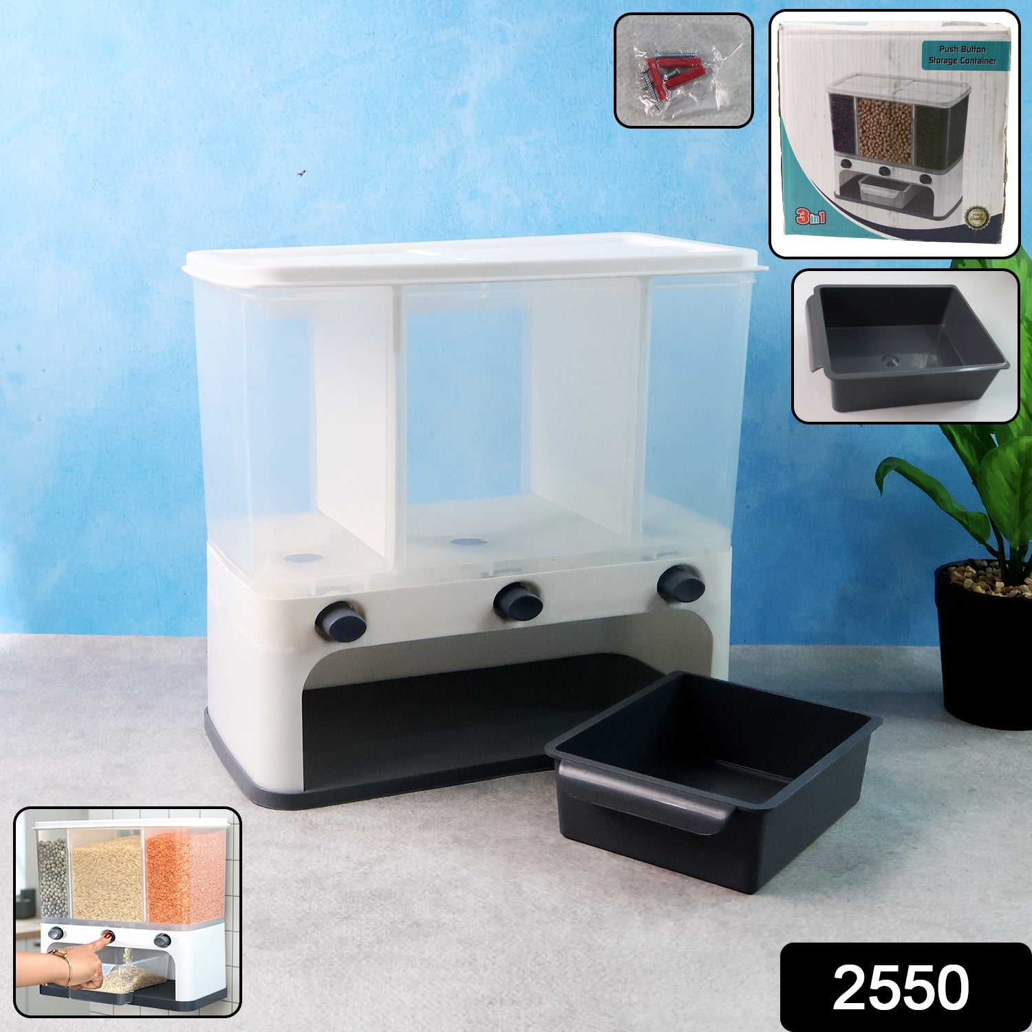 Easy Flow Cereal Dispenser – 3-in-1 Wall Mount Storage | CookAura