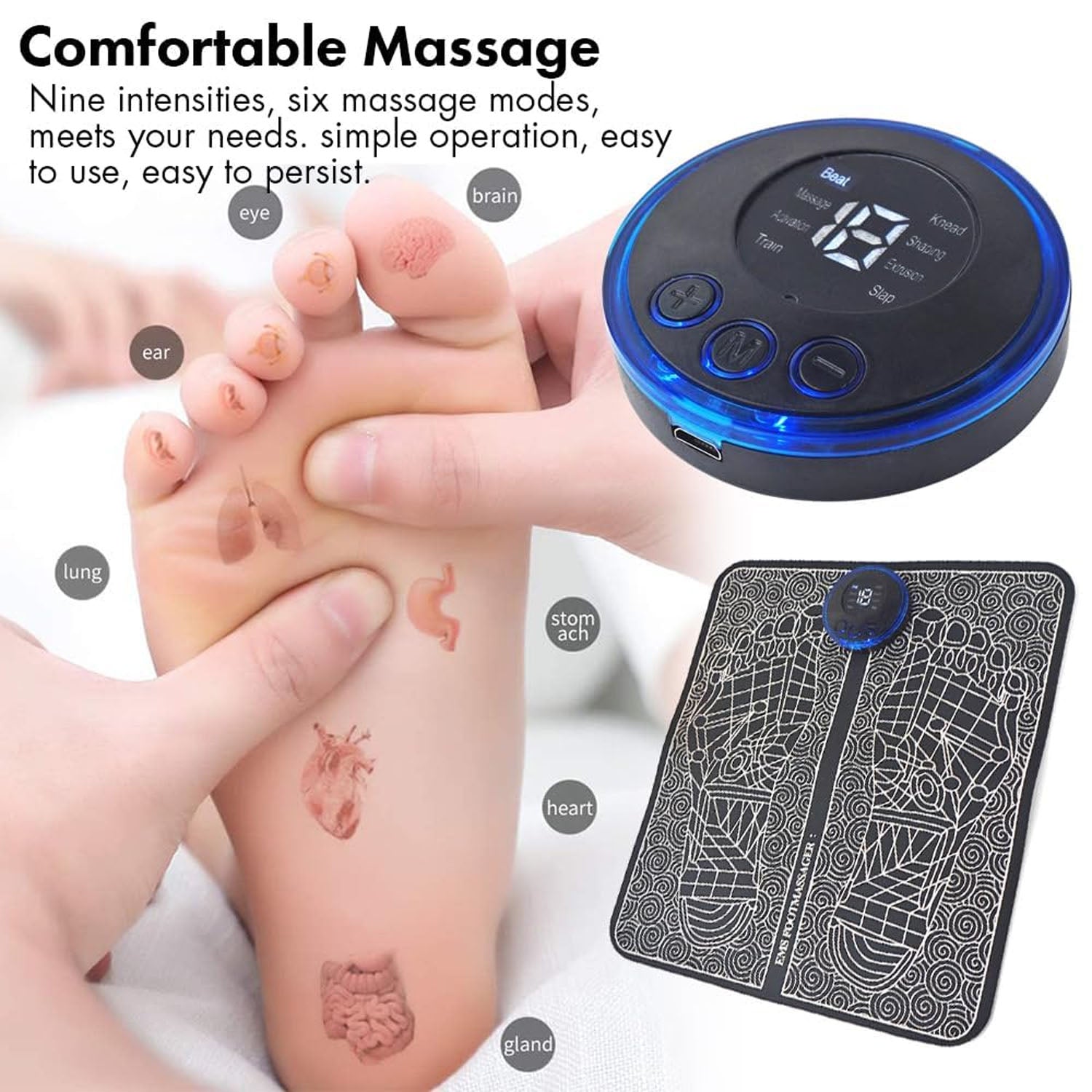 EMS Foot Massage Mat – USB Powered Relaxation & Recovery