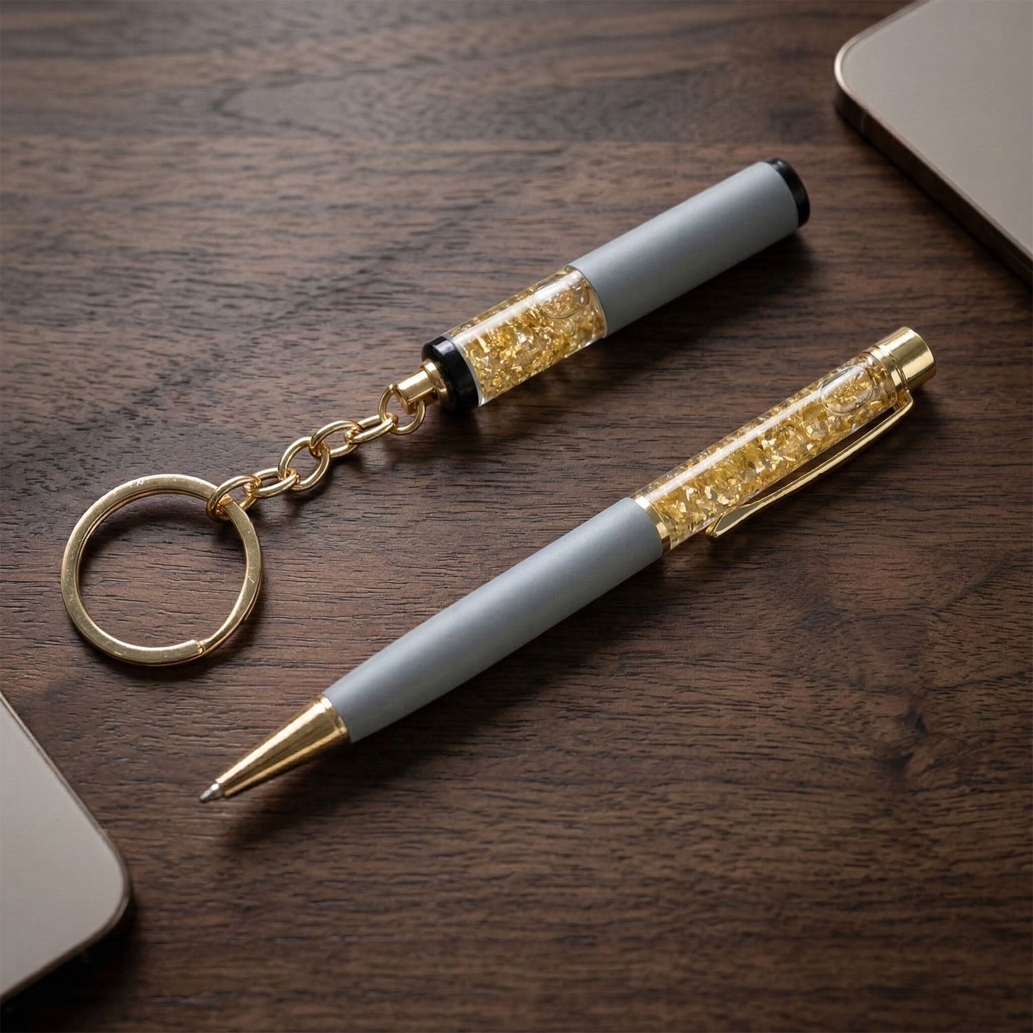 Premium 2 In 1 Keychain and Pen – Stylish Office Gift Set