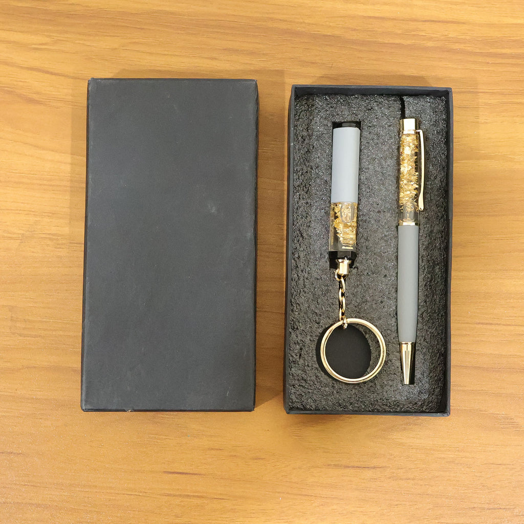 Premium 2 In 1 Keychain and Pen – Stylish Office Gift Set