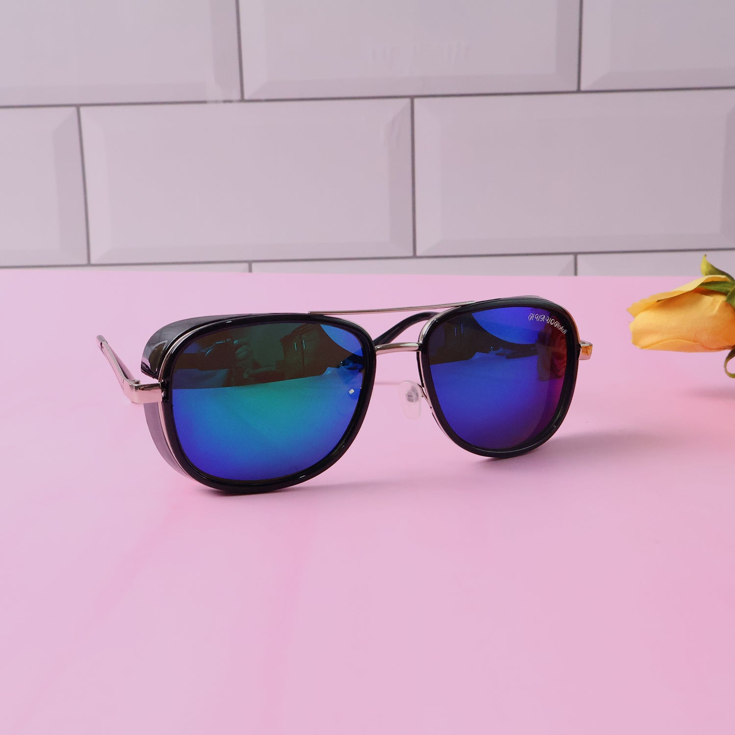 Polarized Aviator Sunglasses – Blue Mirror Lenses with UV Protection