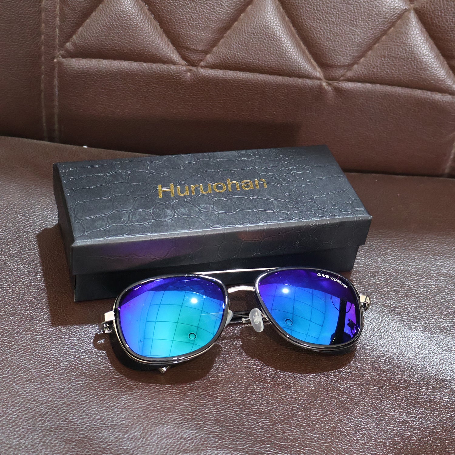 Polarized Aviator Sunglasses – Blue Mirror Lenses with UV Protection