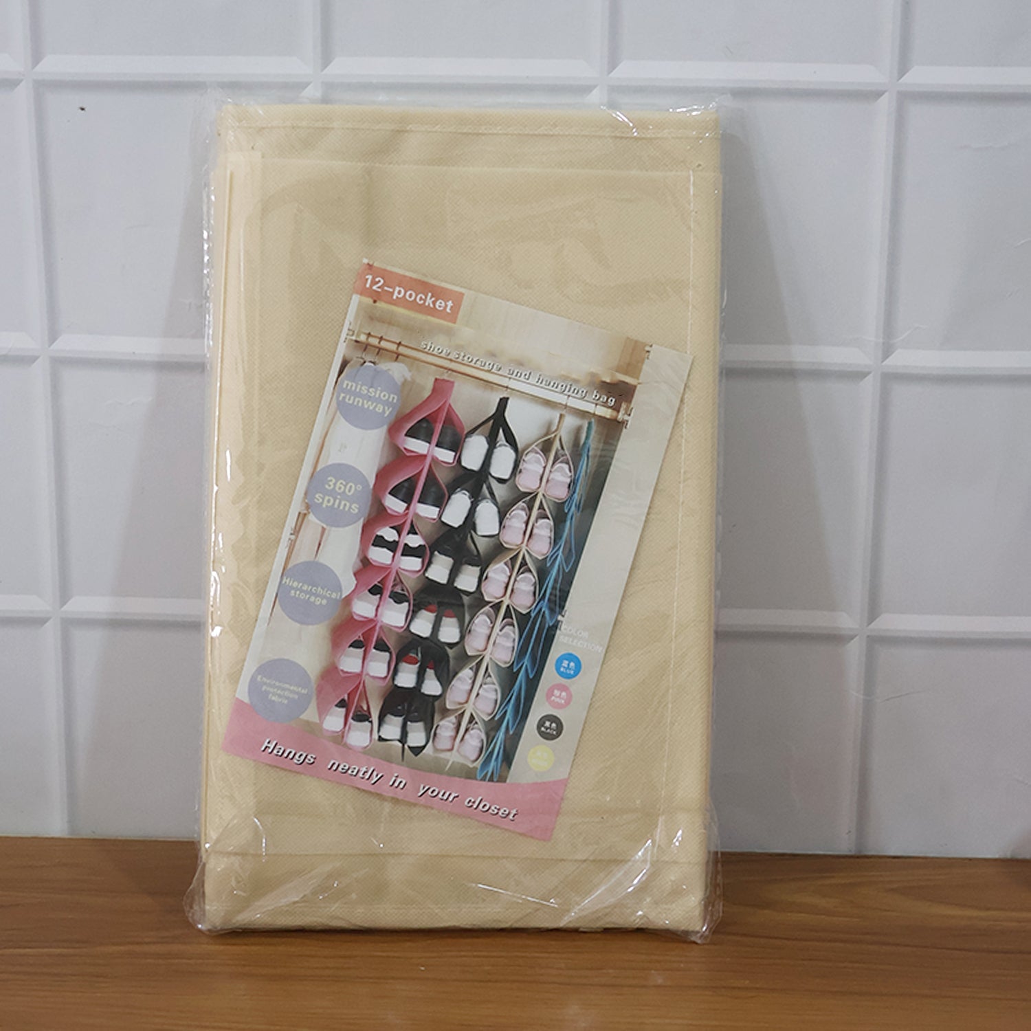 12-Pocket Hanging Shoe Organizer – Space-Saving Durable Storage
