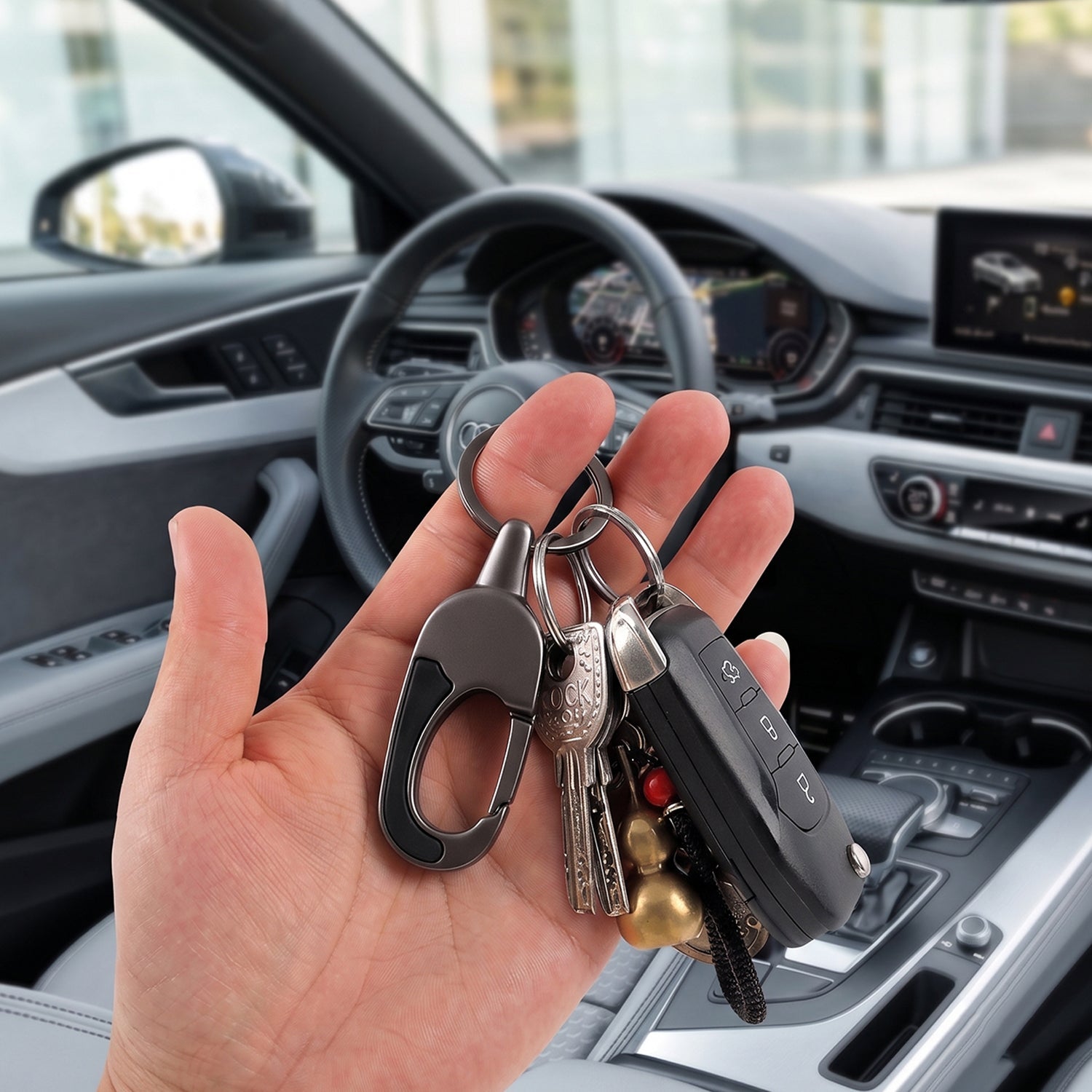 Metal Keychain with Carabiner – Durable & Stylish Organizer