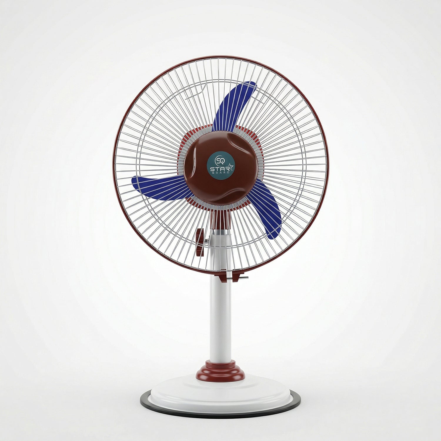 Pedestal Fan – Adjustable Height with LED Light & Rechargeable Power