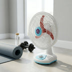 Rechargeable Table Fan – Portable with LED Light & Dual Power