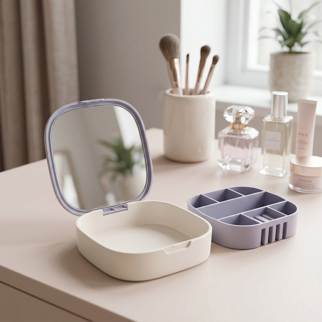 Plastic Jewelry Storage Box Ð Compact & Travel-Friendly Organizer