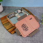 3-Compartment Stainless Steel Lunch Box – Leak-Proof & Durable