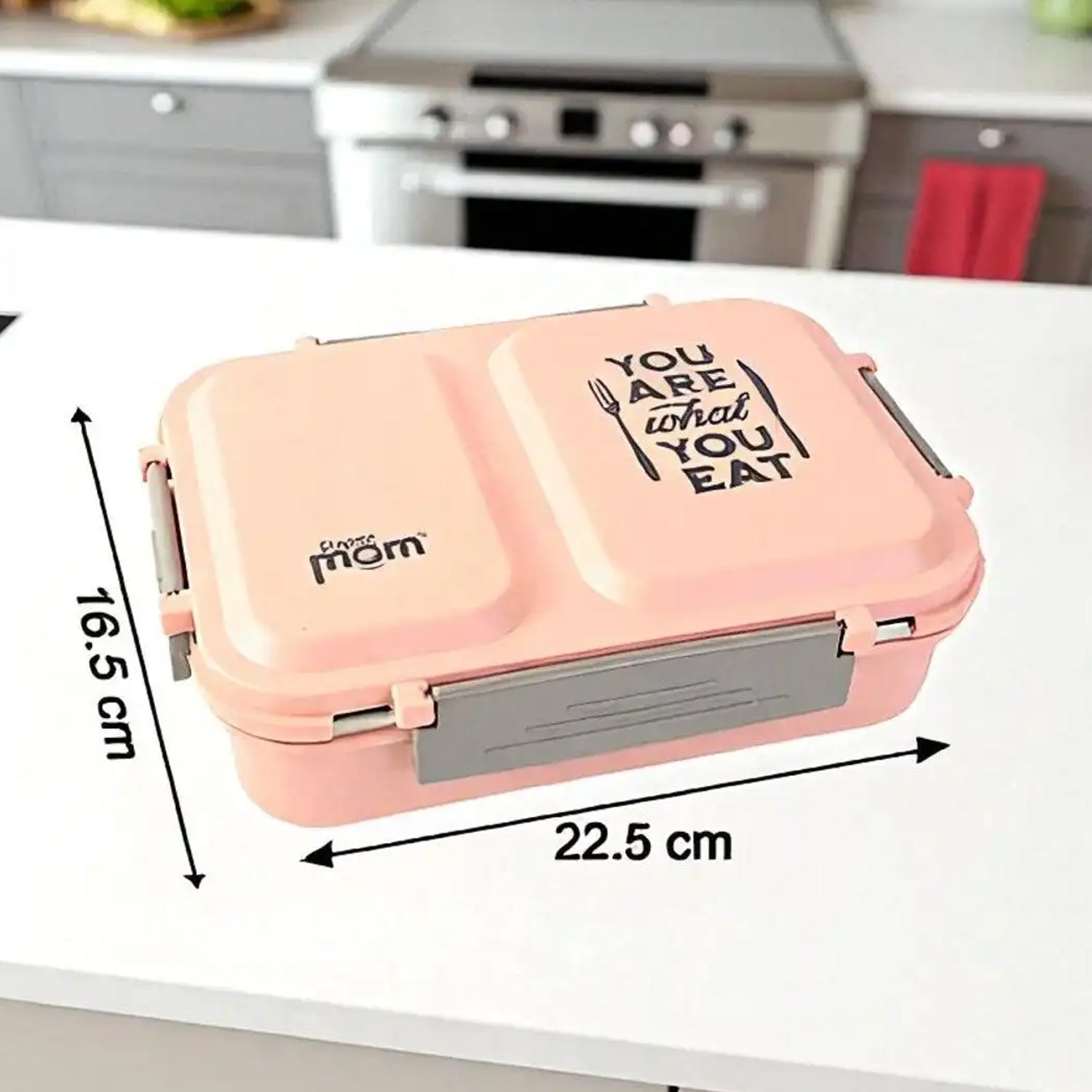 3-Compartment Stainless Steel Lunch Box – Leak-Proof & Durable