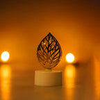 Golden Leaf LED Candles – Set of 4 Flameless Decorative Lights