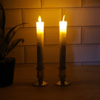 LED Flameless Taper Candles – Set of 2 Realistic Flickering Lights